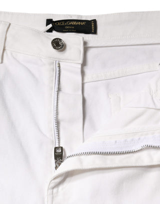 Weiße Baumwoll-Stretch-AUDREY-Skinny-Jeans