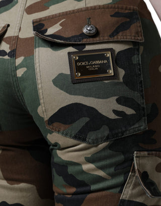 Mehrfarbige Camouflage-Cargohose