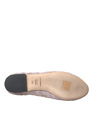 Pink Lace Crystal Ballet Flats Loafers Shoes