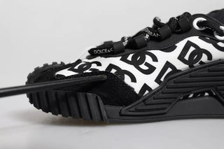Black Logo Lace Up Low Top NS1 Sneakers Shoes