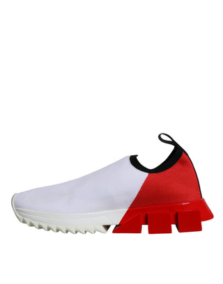 Weiße rote niedrige Sorrento Herren-Sneakers