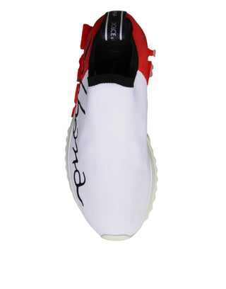 Weiße rote niedrige Sorrento Herren-Sneakers