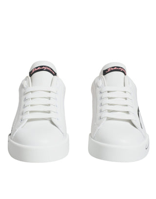 Zapatillas bajas blancas y rosas Portofino