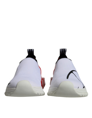 Weiße rote niedrige Sorrento Herren-Sneakerschuhe