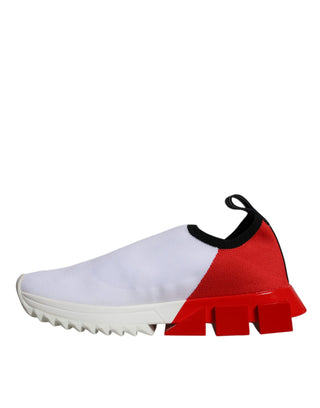 Weiße rote niedrige Sorrento Herren-Sneakerschuhe
