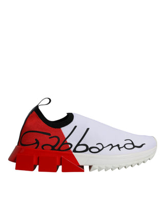 Weiße rote niedrige Sorrento Herren-Sneakerschuhe