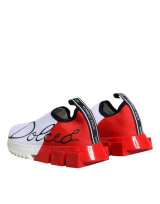 Weiße Rote Low Top Sorrento Herren-Sneaker