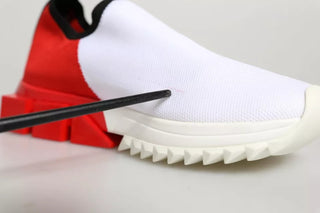 Weiße Rote Low Top Sorrento Herren-Sneaker