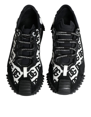 Schwarze Logo-Schnürsneaker Low Top NS1 Schuhe