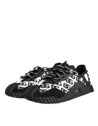 Schwarze Logo-Schnürsneaker Low Top NS1 Schuhe