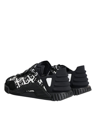 Schwarze Logo-Schnürsneaker Low Top NS1 Schuhe