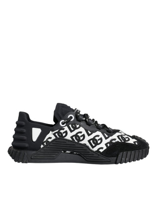 Schwarze Logo-Schnürsneaker Low Top NS1 Schuhe