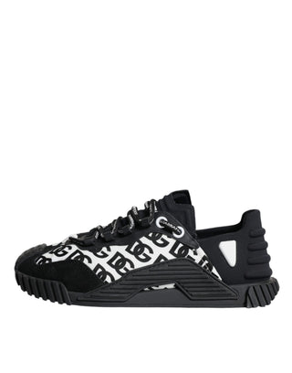 Schwarze Logo-Schnürsneaker Low Top NS1 Schuhe