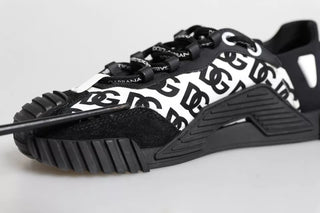 Schwarze Logo-Schnürsneaker Low Top NS1 Schuhe