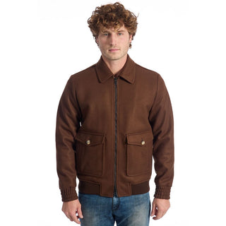 Braune Herren Wolljacke