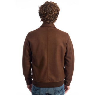 Braune Herren Wolljacke
