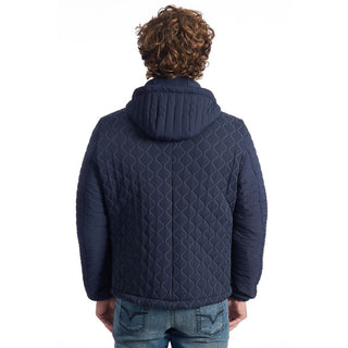 Chaqueta azul de poliamida acolchada para hombre