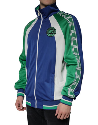 Mehrfarbige Polyester-Bomberjacke mit durchgehendem Reißverschluss