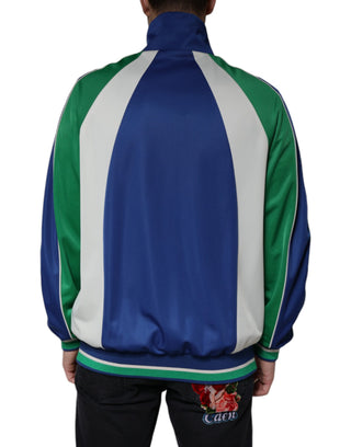 Mehrfarbige Polyester-Bomberjacke mit durchgehendem Reißverschluss