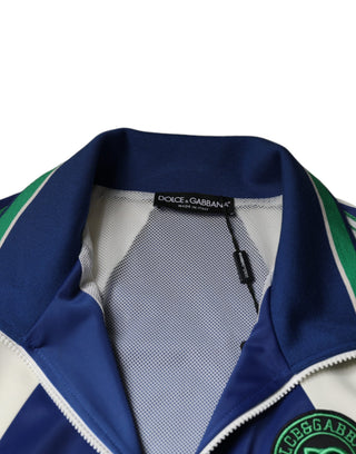 Mehrfarbige Polyester-Bomberjacke mit durchgehendem Reißverschluss