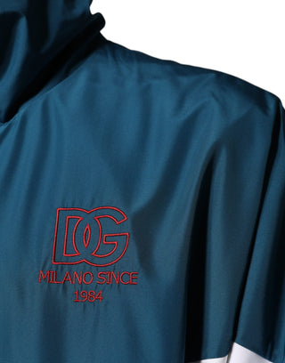 Mehrfarbige Polyester-Jacke mit durchgehendem Reißverschluss