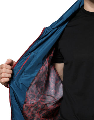 Mehrfarbige Polyester-Jacke mit durchgehendem Reißverschluss
