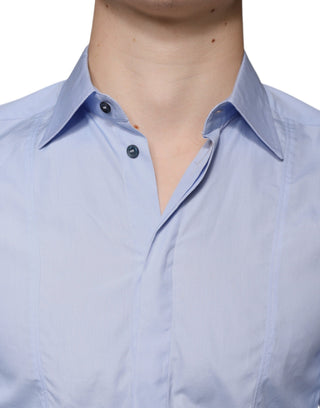 Hellblaues Baumwoll-Herren-Businesshemd