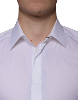 Weißes Baumwoll Herrenkleid GOLD Festliches Hemd