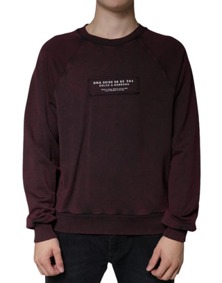 Bordeauxfarbenes Logo Rundhals Sweatshirt für Herren