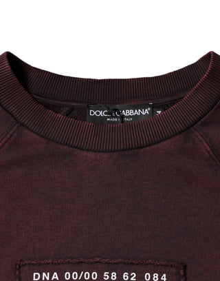 Bordeauxfarbenes Logo Rundhals Sweatshirt für Herren