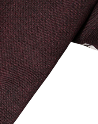 Bordeauxfarbenes Logo Rundhals Sweatshirt für Herren