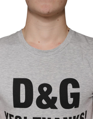 Graues T-Shirt mit Logo-Print und Rundhalsausschnitt, Kurzarm