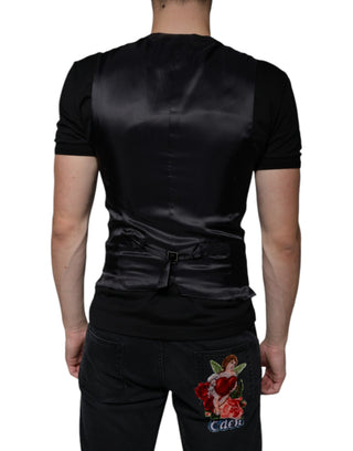 Schwarze Leder-Taillenmantel-Kleid-formelle Weste