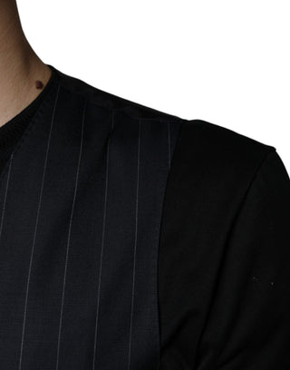 Schwarze Leder-Taillenmantel-Kleid-formelle Weste