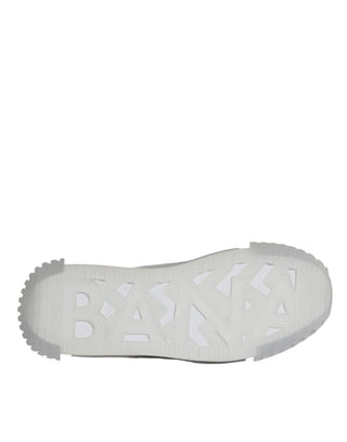 Weiße und silberne Low Top NS1 Sneakers