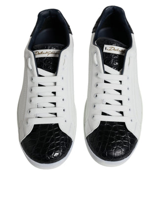 Weiße Portofino Sneaker aus Leder mit Logo