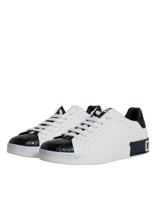 Weiße Portofino Sneaker aus Leder mit Logo