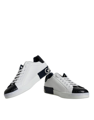 Weiße Portofino Sneaker aus Leder mit Logo