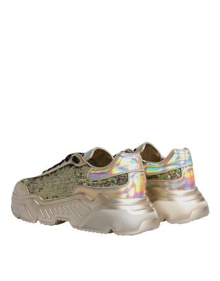 Gold Pailletten-Irisierend Daymaster Sneakers Schuhe