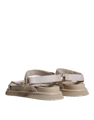 Beige Nappa Devotion Riemen Sandalen Herrenschuhe