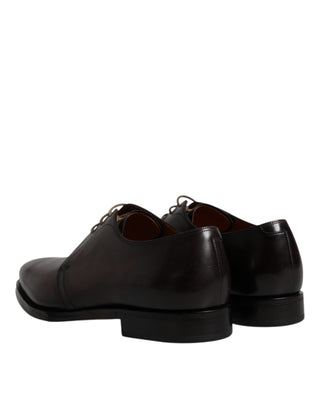 Braune Leder Derby Schnürschuhe für Herren
