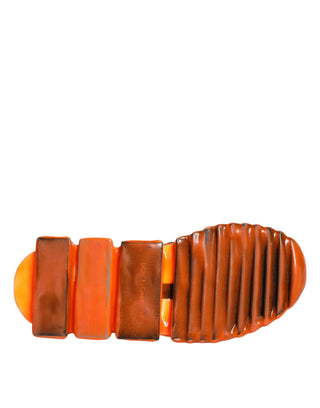 Schwarze Orange Sorrento Slip On Sneakerschuhe