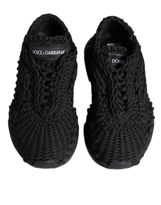 Schwarze gestrickte Daymaster Sneakers