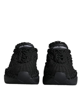 Schwarze gestrickte Daymaster Sneakers