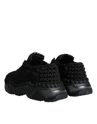 Schwarze gestrickte Daymaster Sneakers