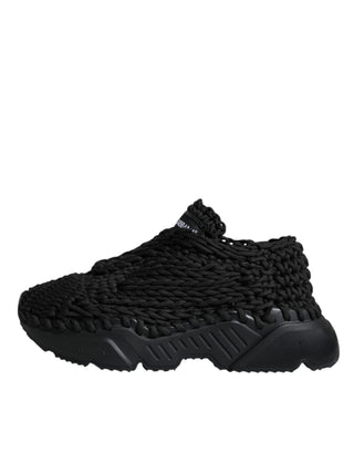 Schwarze gestrickte Daymaster Sneakers
