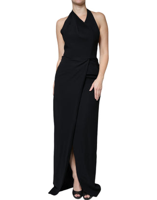Vestido largo sin mangas tipo halter