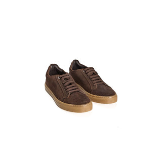Zapatilla para hombre de piel de becerro marrón