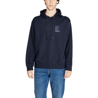 Blauer Baumwoll-Kapuzenpullover