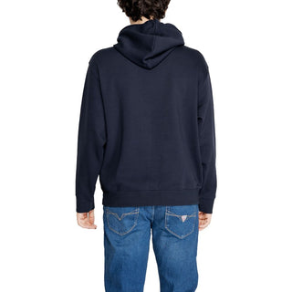 Blauer Baumwoll-Kapuzenpullover